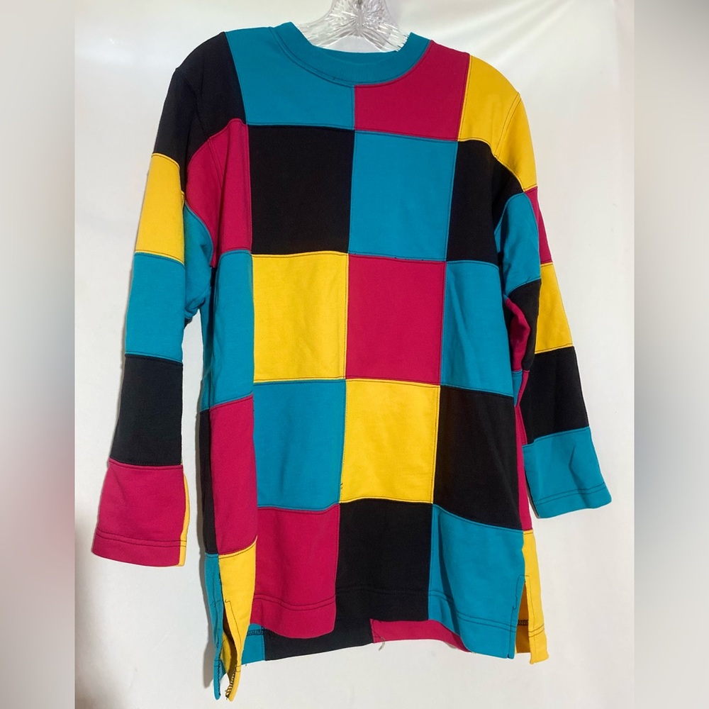 90s Color Block Sweatshirt Pullover